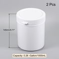 thumbnail image 2 of Unique Bargains Plastic Paint Pail 0.26-Gallon/1000mL with Sealing Strip Lids White 2Packs, 2 of 6