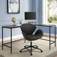 thumbnail image 3 of OS Home and Office Model AW801 Brown Faux Leather Home Office Chair, 3 of 8