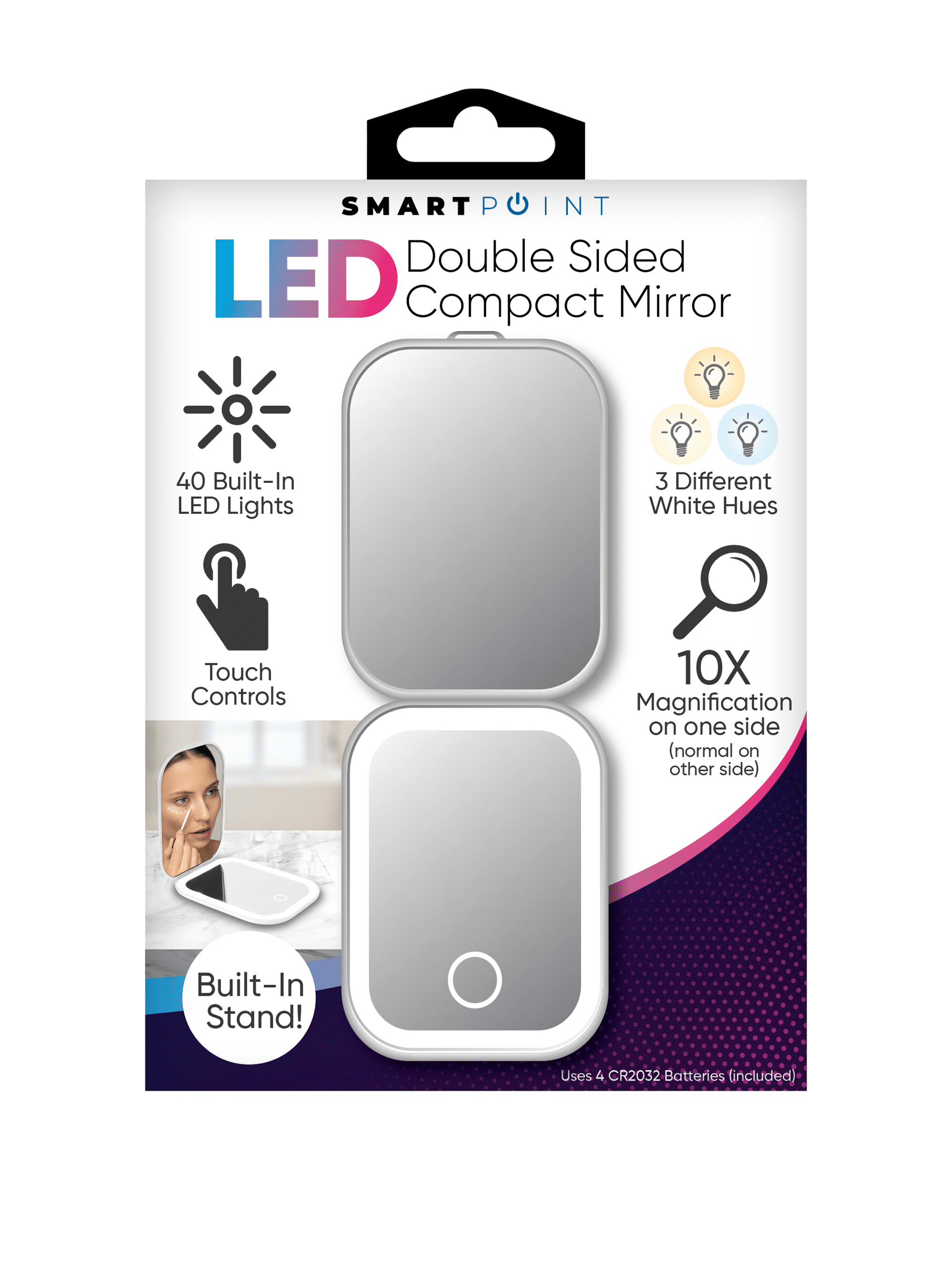 Smartpoint LED Double Sided Compact Mirror