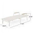 thumbnail image 3 of Joy Outdoor Aluminum Chaise Lounge Set with C-Shaped End Table, White, 3 of 11