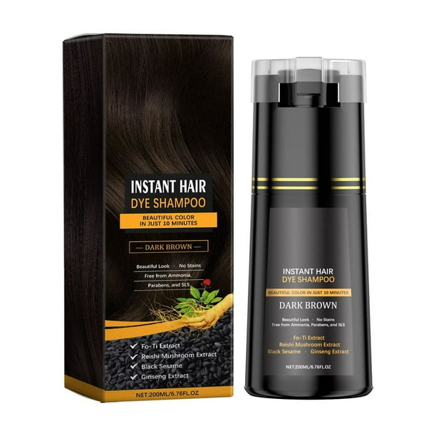 Champú para teñir el cabello con extracto de extracto, mantenimiento casero, color duradero y teñido del cabello 200 ml