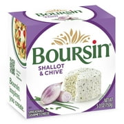 Boursin Shallot & Chive Spreadable Gournay Cheese, 5.2 oz, Box, Puck, Refrigerated