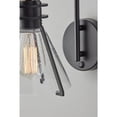 thumbnail image 3 of Adesso Beckett Wall Lamp, Black, Clear Seeded Glass w. Black Metal Frame Shade, 3 of 3