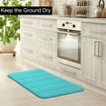 thumbnail image 6 of REGALWOVEN Memory Foam Absorbent Bath Shower Rug Non-slip Thicker Doormat, 24"x16" Turquoise Blue, 6 of 7