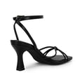 thumbnail image 5 of Women  Square Toe Kitten Heel Sandals   Ankle Strap Buckle Closure, Open Back Design, Open Toe Summer Dress Sandals, 5 of 6