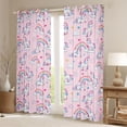 thumbnail image 2 of Homewish Kawaii Pink Unicorn Black Out Curtains for Kids, Watercolor Rainbow Curtains Pack of 2 (42x63 Each), Stars Love Heart Bedroom Curtains, Curtains and Drapes Bedroom Decor, 2 of 6