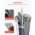 thumbnail image 6 of Mop and Bucket Set with Wringer Flat Mop 360° Rotation 3 Microfiber Pads Ultra-Narrow Bucket for Hardwood Tile Laminate, 6 of 9