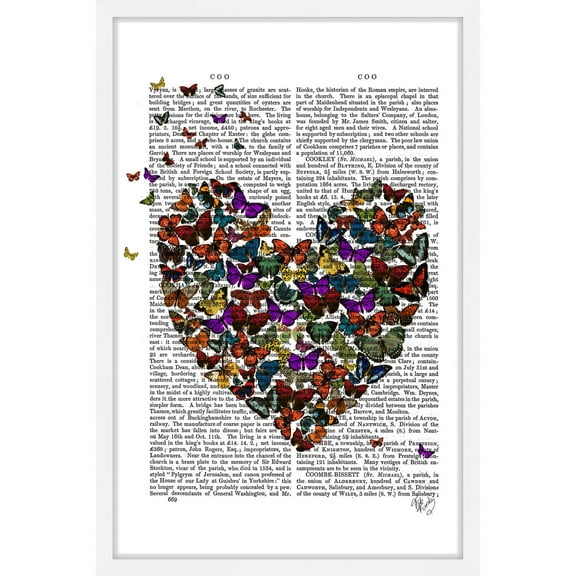 Marmont Hill "Butterfly Heart" Framed Painting Print