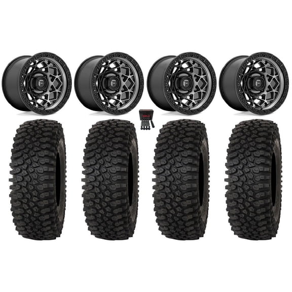 Fuel Unit 15" Wheels Gunmetal 37" Roctane STX Tires Polaris RZR XP 1000 / PRO XP / Ranger XP 900/1000