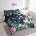 thumbnail image 3 of Manfei Cartoon Animal Dragon Bedding Comforter Set 7-Piece,Oil Painting King Bedding Sets,Watercolor Flower Floral Bed Sheets,Ultra Soft Room Decor Reversible, 3 of 7