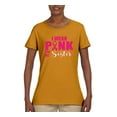 thumbnail image 2 of I Wear Pink for My Sisiter Survivor Awareness Womens Graphic T-Shirt, Gold, X-Large, 2 of 3