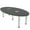 Asian Night w/Silver Base with Electric, variant on 7x4 Oval Conference Room Table With Power And Data  Post Legs