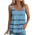 thumbnail image 1 of Ashirexll Débardeurs Sans Manches pour Femmes Été Ample Décontracté Mode Imprimé Col Rond Blouses., 1 of 6