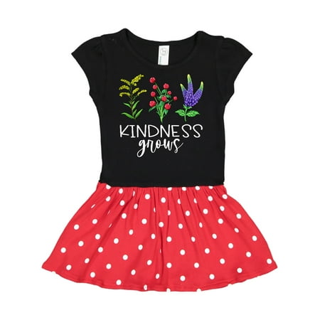 

Inktastic Kindness Grows Wildflowers Gift Toddler Girl Dress