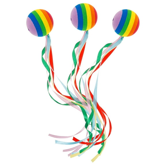 Hemoton 3pcs Car Antenna Topper Decoration Vehicle Antenna Ball Auto Antenna Ball with Ribbon Car Antenna Decoration Colorful Antenna Ball And Ribbon