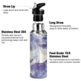 thumbnail image 3 of Watercolor Purple Horse Running Sports Bottle with Straw Stainless Steel Water Jug Portable Thermal Cup Leak-proof 600ML, 3 of 9