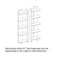 thumbnail image 3 of Alice 67" 5-Shelf Corner Bookcase White, 3 of 7