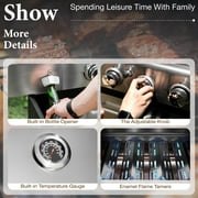 MF Studio 4 Burner Propane Gas Outdoor Grill with Side Burner Stainless Steel BBQ Grill