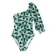 thumbnail image 1 of Gibobby Traje de baño sexy de una pieza Traje de baño sin espalda sexy con estampado retro de una correa de hombro de verano para mujer(Verde,G), 1 of 4