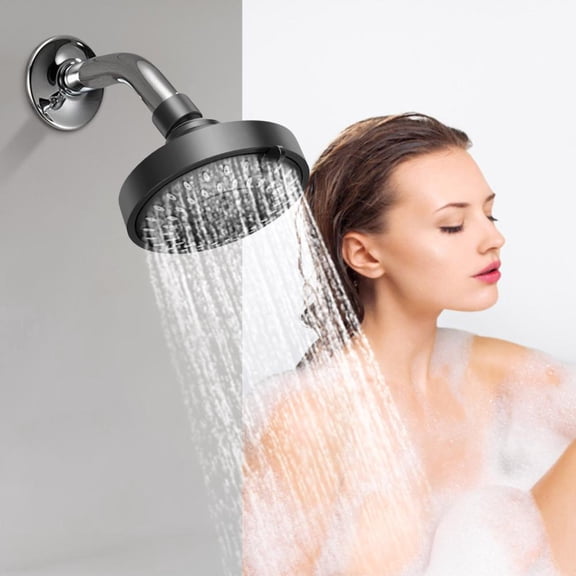 Outoloxit Water Saving Shower Head with Adjustable Top Spray, 5 Spray Modes, Concealed Design, Easy Installation and Self-Cleaning Nozzles