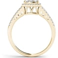thumbnail image 3 of 1/2 Carat T.W. Diamond Split Shank Cluster Halo 10kt Yellow Gold Engagement Ring, 3 of 5