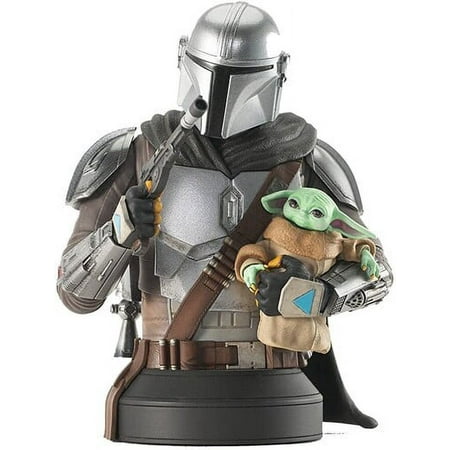 UPC: 0699788843659 | Star Wars: The Mandalorian with Grogu Mini Bust