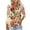 004 Multicolor, variant on Oplxuo Womens Summer Tops 3/4 Length Sleeve V Neck Shirts Dressy Casual Tunic Blouses Floral Cute Print Tee Shirt