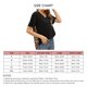 thumbnail image 5 of Top de manga corta para mujer, cuello en V, holgado, con bolsillo de leopardo, costuras, poliéster suave y transpirable, 5 of 5