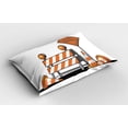 thumbnail image 2 of Ambesonne Logo Pillow Sham 2 Pack, Traffic Warning, 36"x20", Pale Orange Grey, 2 of 3