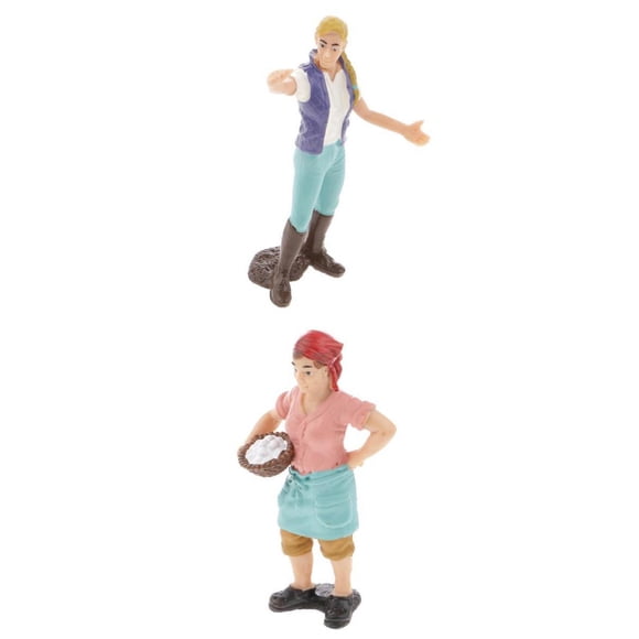 2 piezas de plástico mujer gente señora modelo colección niños de Navidad