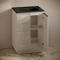 thumbnail image 5 of St. Tropez 24" Freestanding Bathroom Vanity in White Oak with Black 3-Hole Centerset Sink Top, 5 of 6