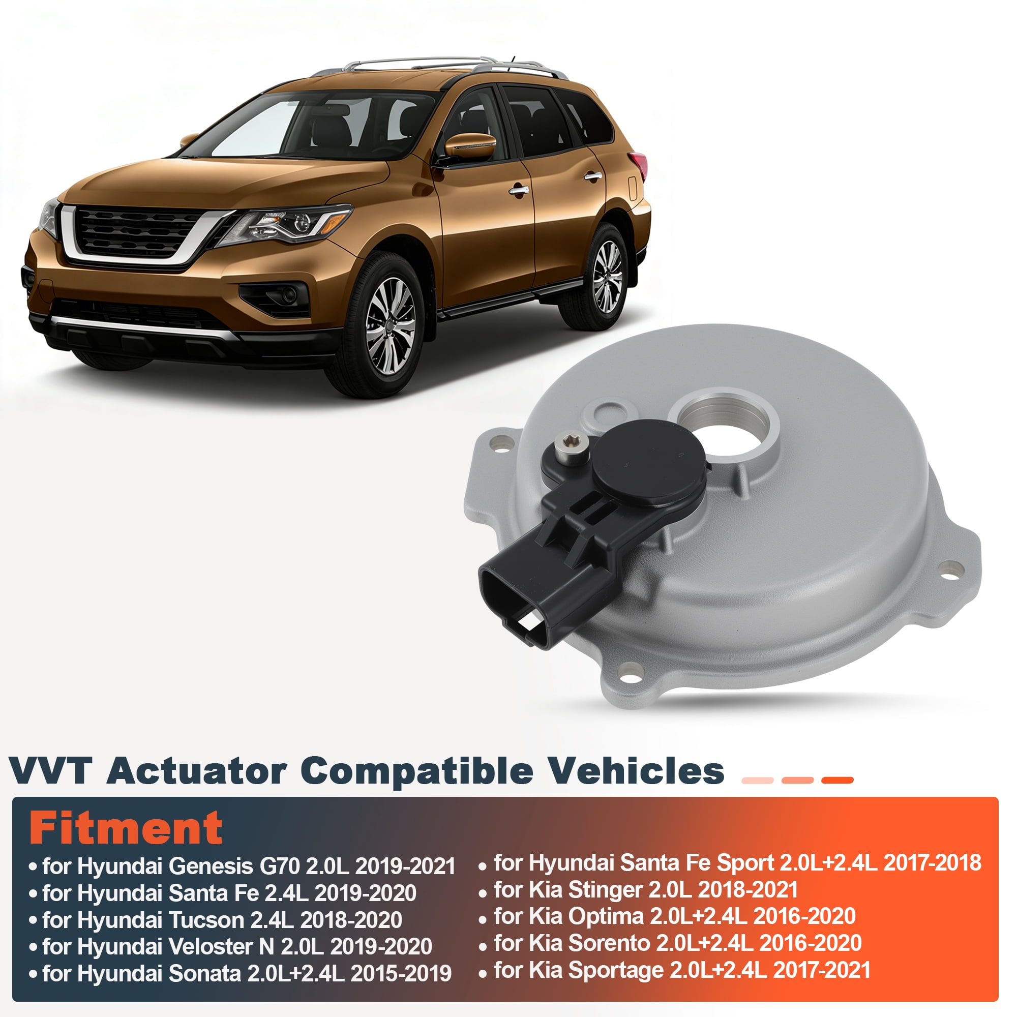 No.24360-2GGD0/24360-2GGB0/24360-2GGA0 Engine Variable Valve Timing VVT Solenoid for Hyundai Sonata Santa Fe Tucson for Kia Optima Sorento Sportage Stinger 2.0L 2.4L