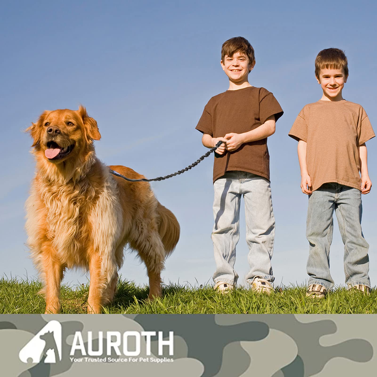 Auroth 6ft Tactical Bungee Dog Leash with Double Handle photo 3