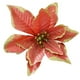 thumbnail image 3 of EeaseMX 10 flores artificiales con purpurina de 13 cm para decoración de árbol de Navidad (rojas), 3 of 7