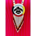 thumbnail image 3 of Handmade beaded White Black Thunderbird Necklace set, 3 of 9