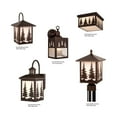 thumbnail image 3 of Vaxcel Yosemite 1L Bronze Rustic Outdoor Tree Post Light White Glass, 3 of 6