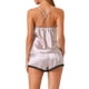 thumbnail image 3 of Conjunto de pijama de satén INSPIRE CHIC para mujeres, pijamas de seda para mujeres, top de camisón y pantalones cortos con encaje, ropa de dormir en gris y rosa, 3 of 6