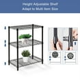 thumbnail image 5 of 3-Tier Adjustable Shelving Unit, Metal Wire Rack with Leveling Feet, Standing Storage Shelf for Laundry, Bathroom, Kitchen, Pantry, Closet, (14"D x 23.5"W x 33.5"H, Black), 5 of 8