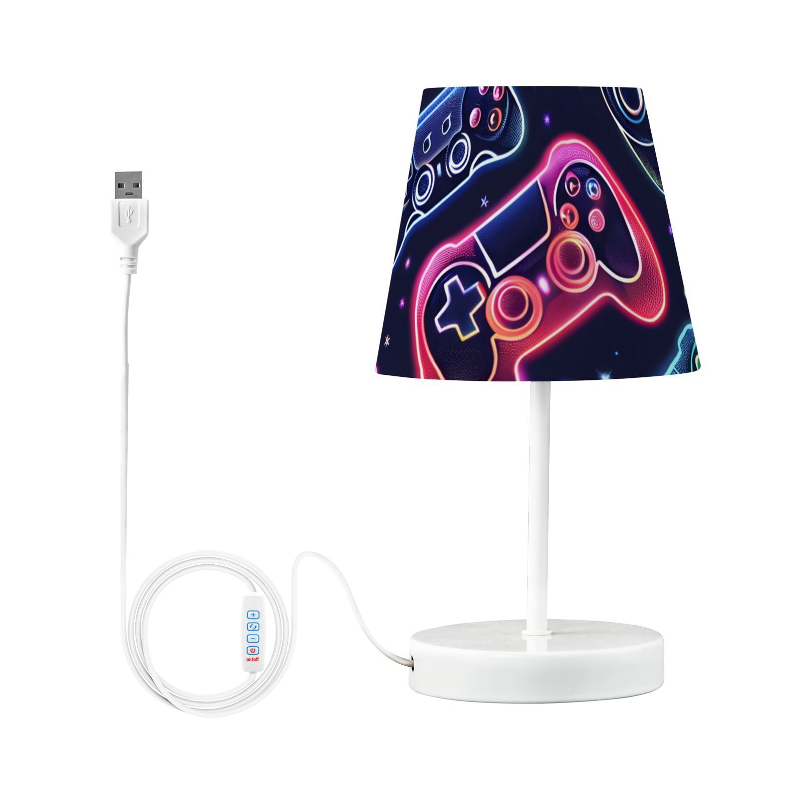 Gaming Machines Multicolor LED Desk Lamp Table Lamp USB Bedside Nightstand Small Lamp for Bedroom Living Room Kids Room