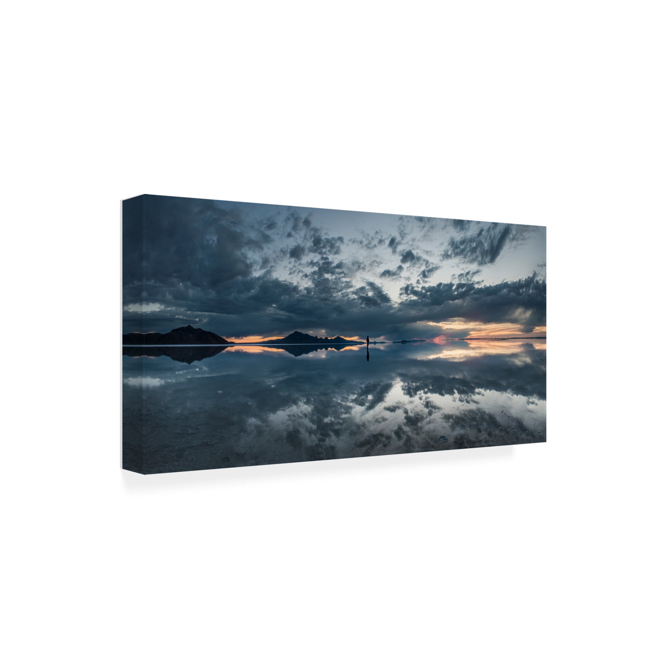Canvas Wall Art - GS Photo 'Solitude in the Salt Flats' Wall Art for Living Room, Bedroom, or Office Décor by Trademark Fine Art - 47 x 24 Inches