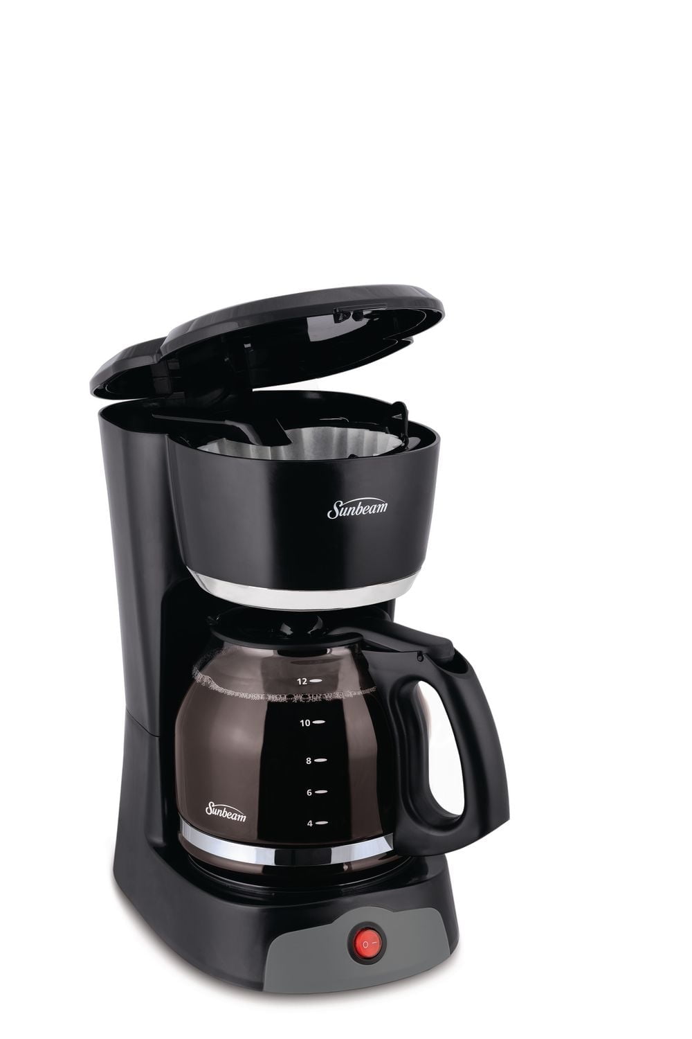 Sunbeam 12 Cup Black Switch Coffee Maker, Effortless operation.