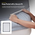 thumbnail image 3 of 6 Piece Printed Sheet Set, Deluxe Ultra Soft 1500 Series, Double Brushed Microfiber -Classic Navy, California King, 3 of 5