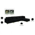 thumbnail image 4 of Meridian Furniture Julia Black Velvet Modular Sectional, 4 of 7