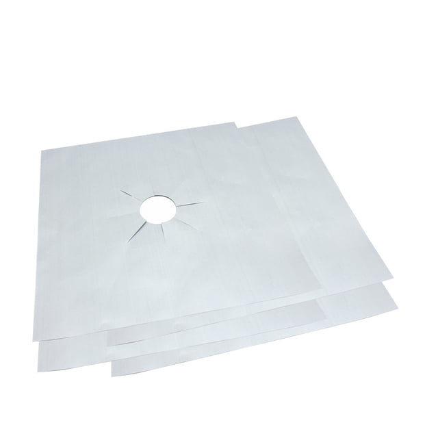 WRITWAA 2Set Oven Liners for Cooking Gas Stove Accessories Silver Protectors