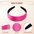 thumbnail image 3 of Unique Bargains Hair Headband Wide Satin Headband for Women Girl Rose Red 1.57" Wide Headband, 3 of 7