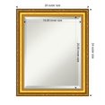 thumbnail image 2 of Amanti Art Beveled Wood Wall Mirror - Colonial Embossed Gold Frame Outer Size: 20 x 24 in, 2 of 5