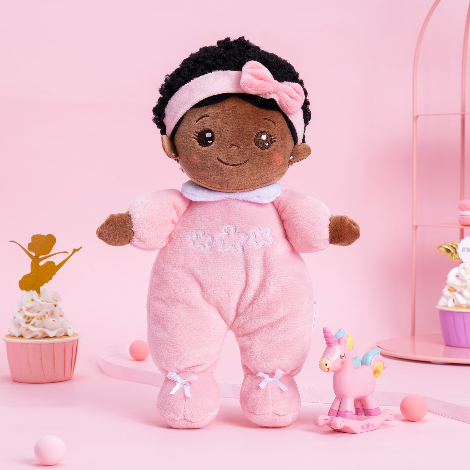 OUOZZZ Soft Baby Doll, 10 Inch African American Doll photo 4