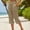 Coffee women plus size capri pants a1, variant on Cagogo Women Plus Size Capri Pants Elastic Waist Casual Loose High Waisted Cropped Pants with Pockets Flowy Beach Lounge Trousers Summer Vacation Clothes, Army Green 5XL