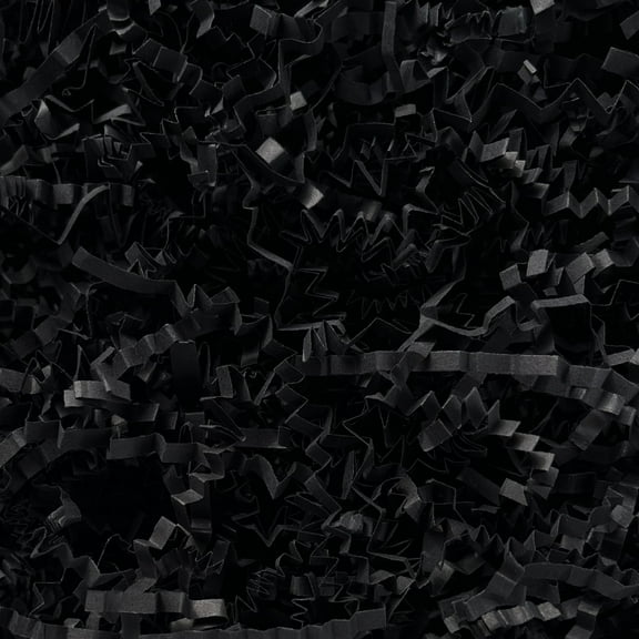 Black Crinkle Paper Filler 2 LB Confetti Paper for Gift Wrapping Birthdays Weddings Valentines Day Holiday Party Decorations Packing Paper