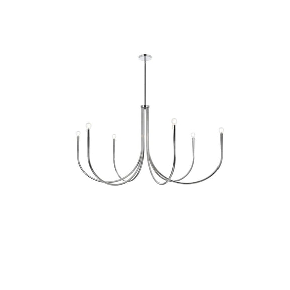 Living District Layne 55 inch chandelier in Chrome